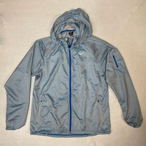 Nike Storm Fit Blue Running Jacket Lightweight Hooded Full Zip Mens‎ Large